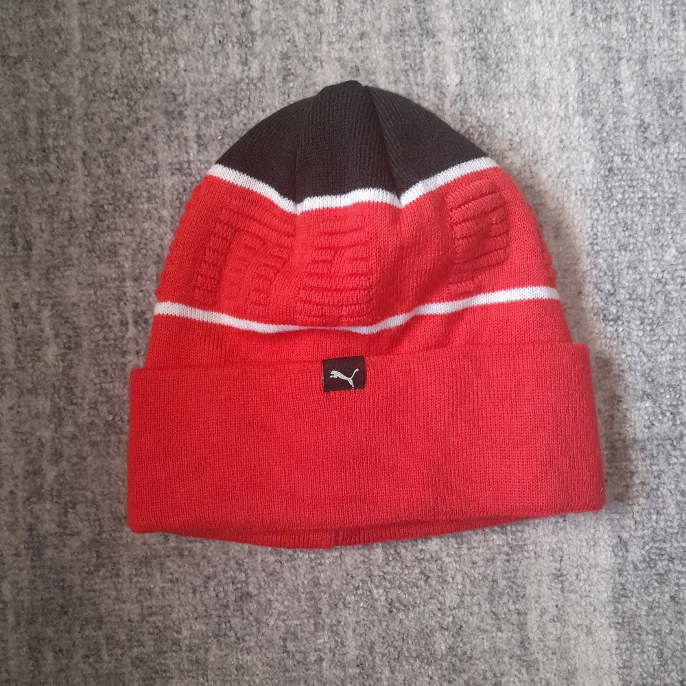 Puma Bold Red and Black Beanie
